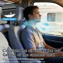 Portable Car Seat Cooling Fan, USB Powered 3-Speed Adjustable, Mini Ventilator For Seat Back And Headrest, Suitable For All Vehicles, No Battery Needed, Provides Comfort For Driver And Passengers, Perfect For Hot Summer Trips