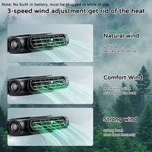 Portable Car Seat Cooling Fan, USB Powered 3-Speed Adjustable, Mini Ventilator For Seat Back And Headrest, Suitable For All Vehicles, No Battery Needed, Provides Comfort For Driver And Passengers, Perfect For Hot Summer Trips