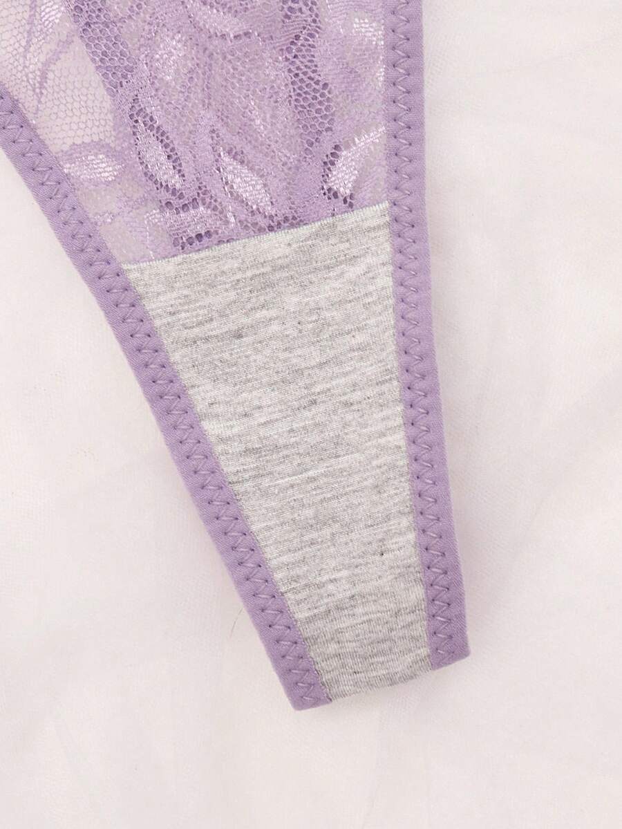 5 kom/pakovanje seksi ženske gaćice G-string od čipke, prozračne i udobne
