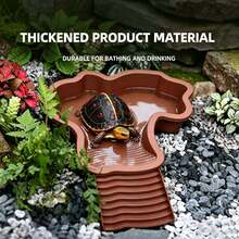 35 X 28.5 X 4.3 Cm Turtle Tank, ABS Turtle Bath Pool, Turtle Water Bowl, Reptile Water Bowl, Bath Tub With Ladder, Hermit Crab Bath