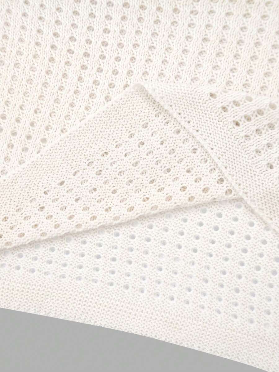 Ženska elegantna ležerna bez rukava pletena majica sa mrežastim detaljima