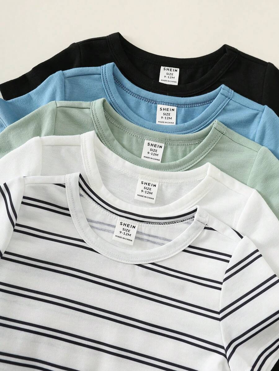 Set od 6 kom unisex bodija za novorođenče dečaka/devojčice, 100% pamuk