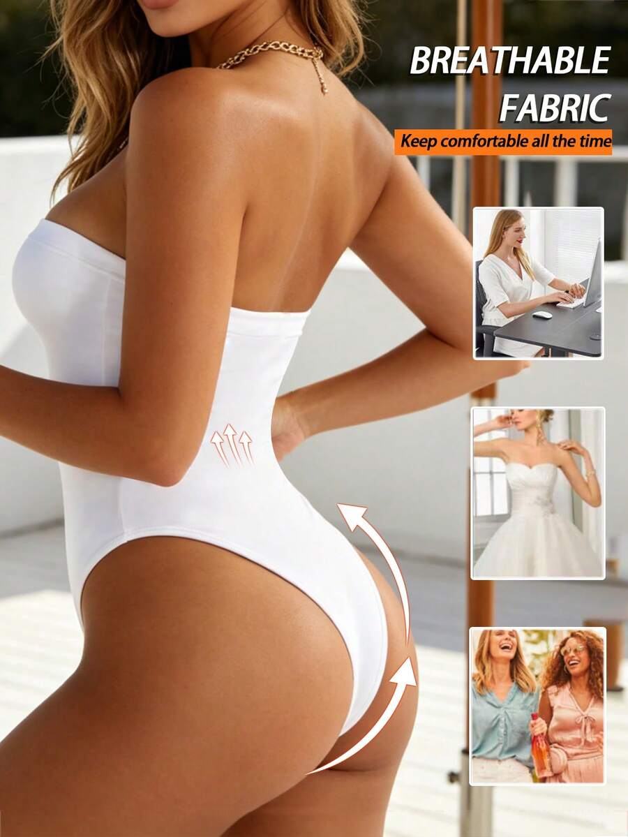 Ženski bandeau body, letnji top bez kaiševa i leđa, uski kroj