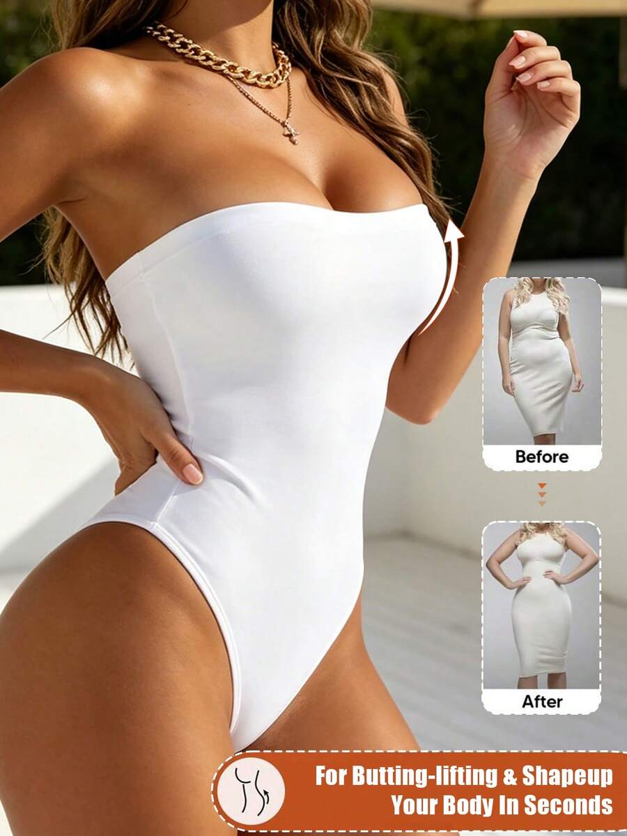 Ženski bandeau body, letnji top bez kaiševa i leđa, uski kroj