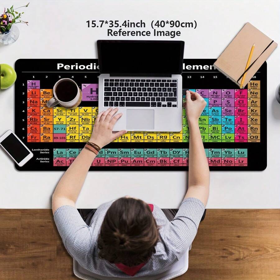 Velika podloga za gejming tastaturu sa dizajnom periodnog sistema