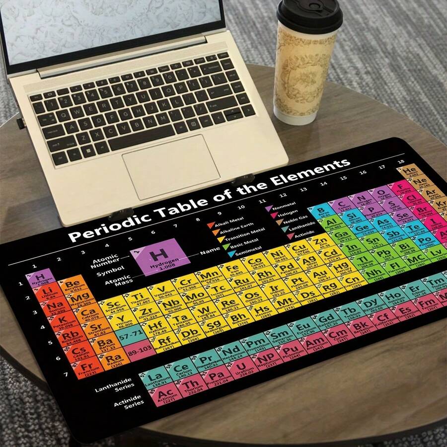 Velika podloga za gejming tastaturu sa dizajnom periodnog sistema