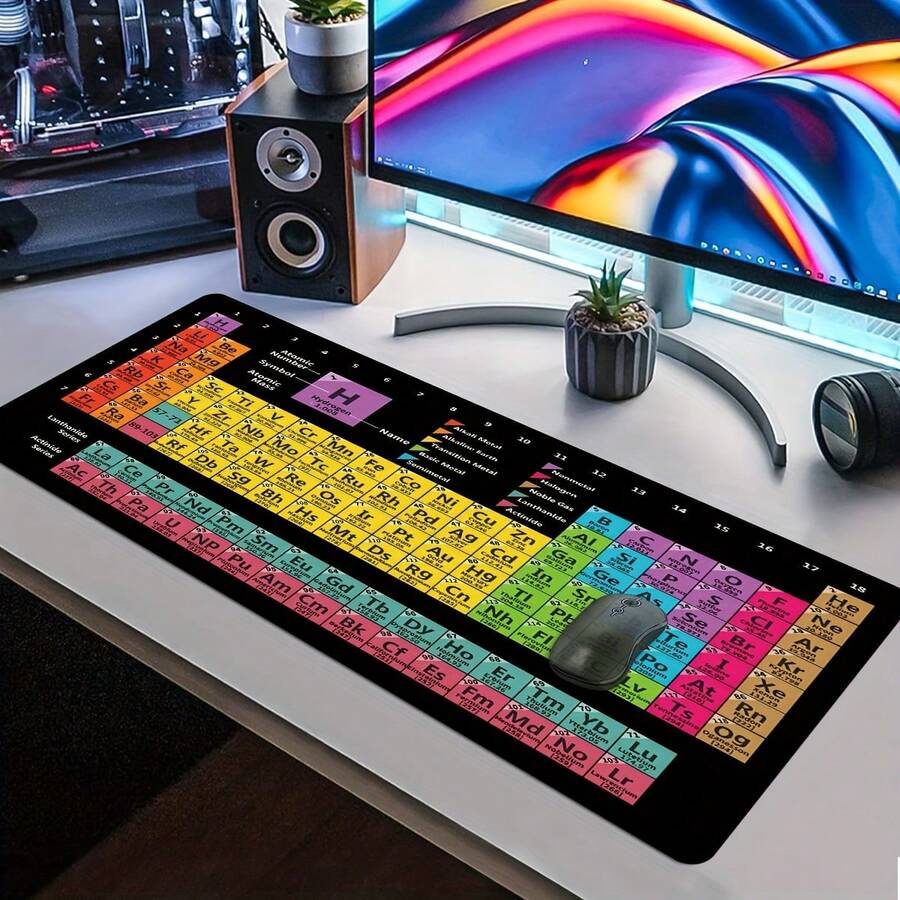 Velika podloga za gejming tastaturu sa dizajnom periodnog sistema