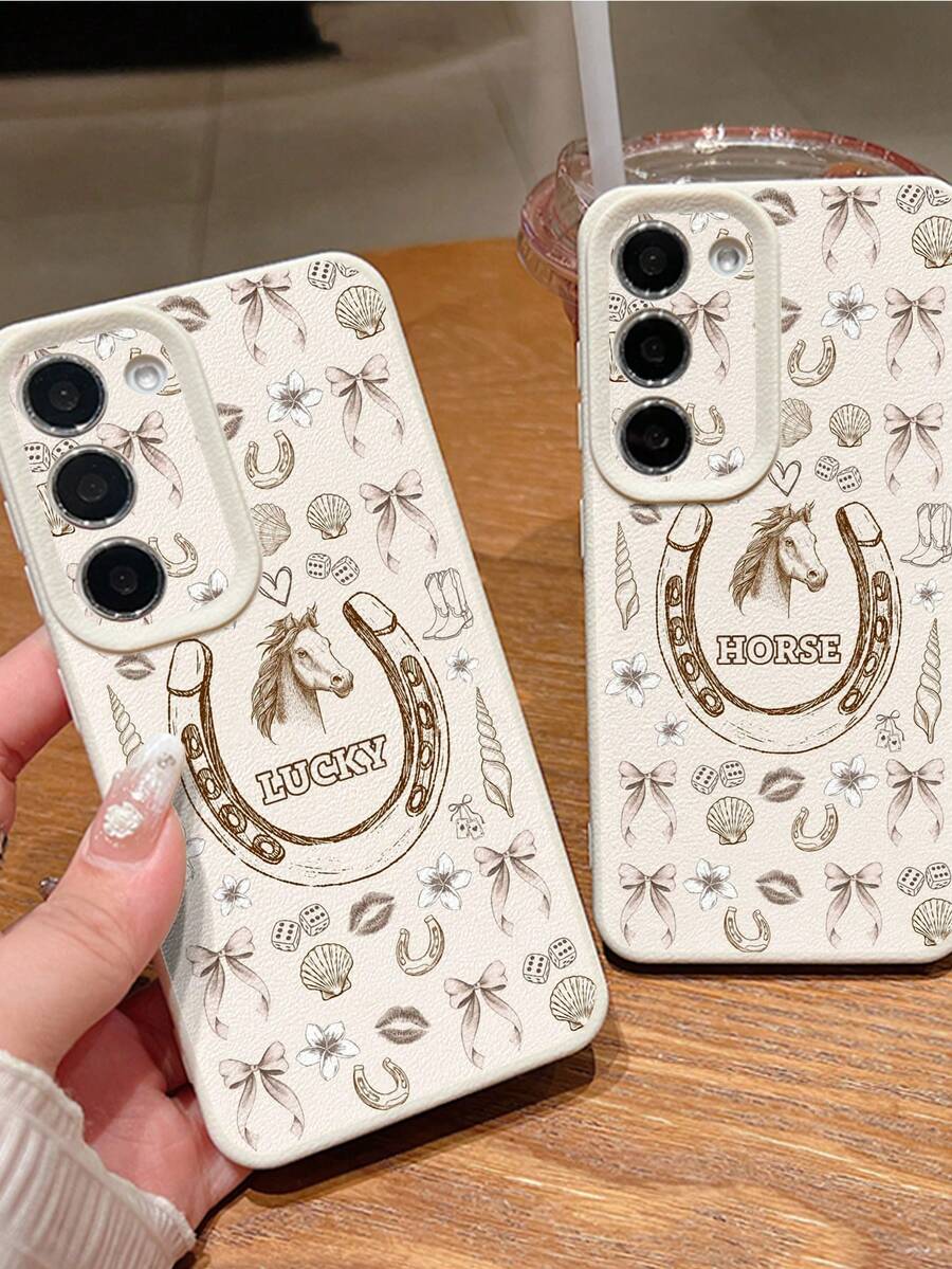 Futrola za telefon sa dizajnom  konja, kompatibilna sa 17 Pro Max/17 Air/16E/16 Pro Max/15/14 Plus/13/12/11, S24/20 Ultra/A52S/A31 A21S/A13/A05S, Note 13 Pro Plus/Note 10/Note 12C/Note 13C,