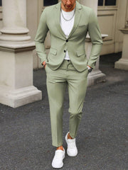 Muški formalni komolet od dva dela sa sako i pantalonama u jednoj boji, slim fit