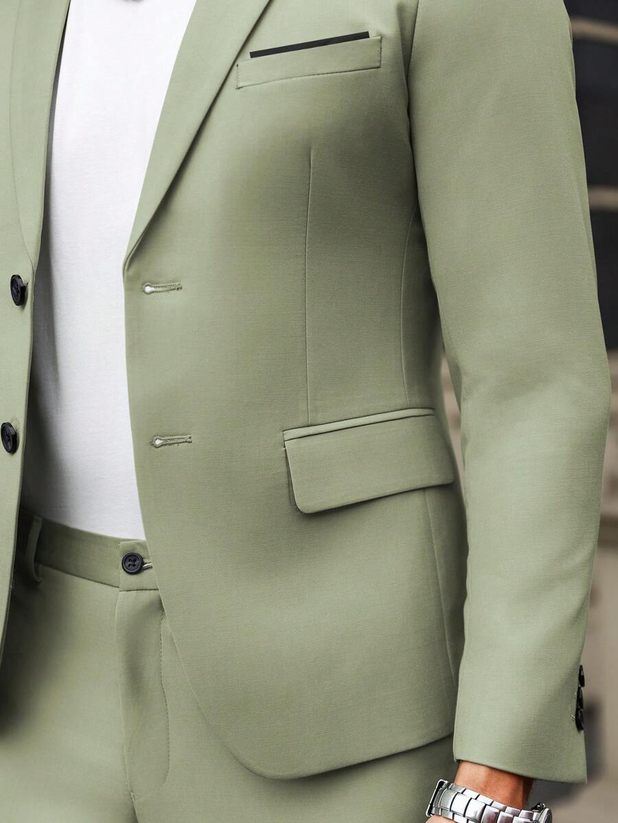 Muški formalni komolet od dva dela sa sako i pantalonama u jednoj boji, slim fit