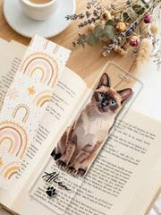Customized Pet Portrait Bookmark, Personalized Cat And Dog Photo Bookmark, Personalized Dog Memorial Gift, Pet Lover Gift, Unique Gift For Book Lovers And Readers