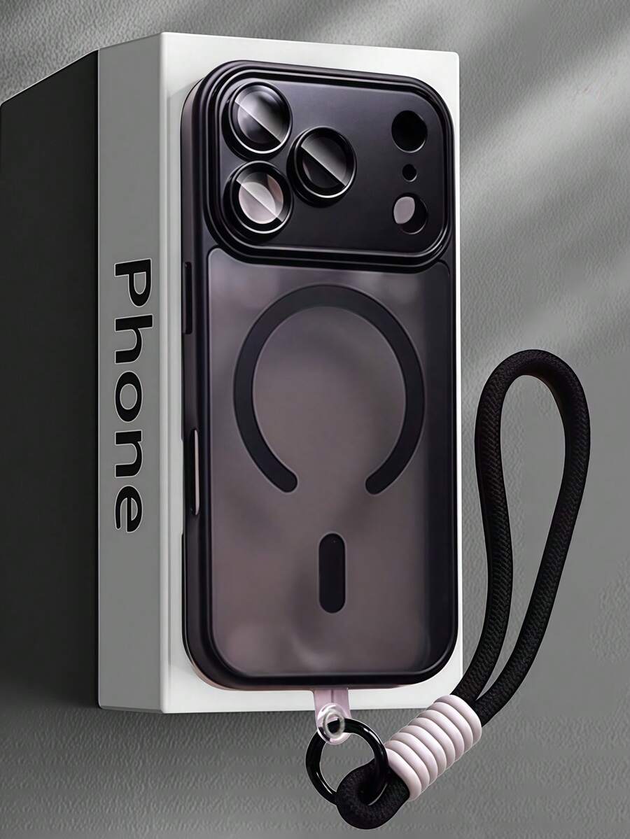 Luksuzna mat providna maska za telefon  sa kratkom trakom za kačenje, kompatibilna sa iPhone 18 17 Pro Max AIR 16 15 14 13 12 11 Pro Max Plus