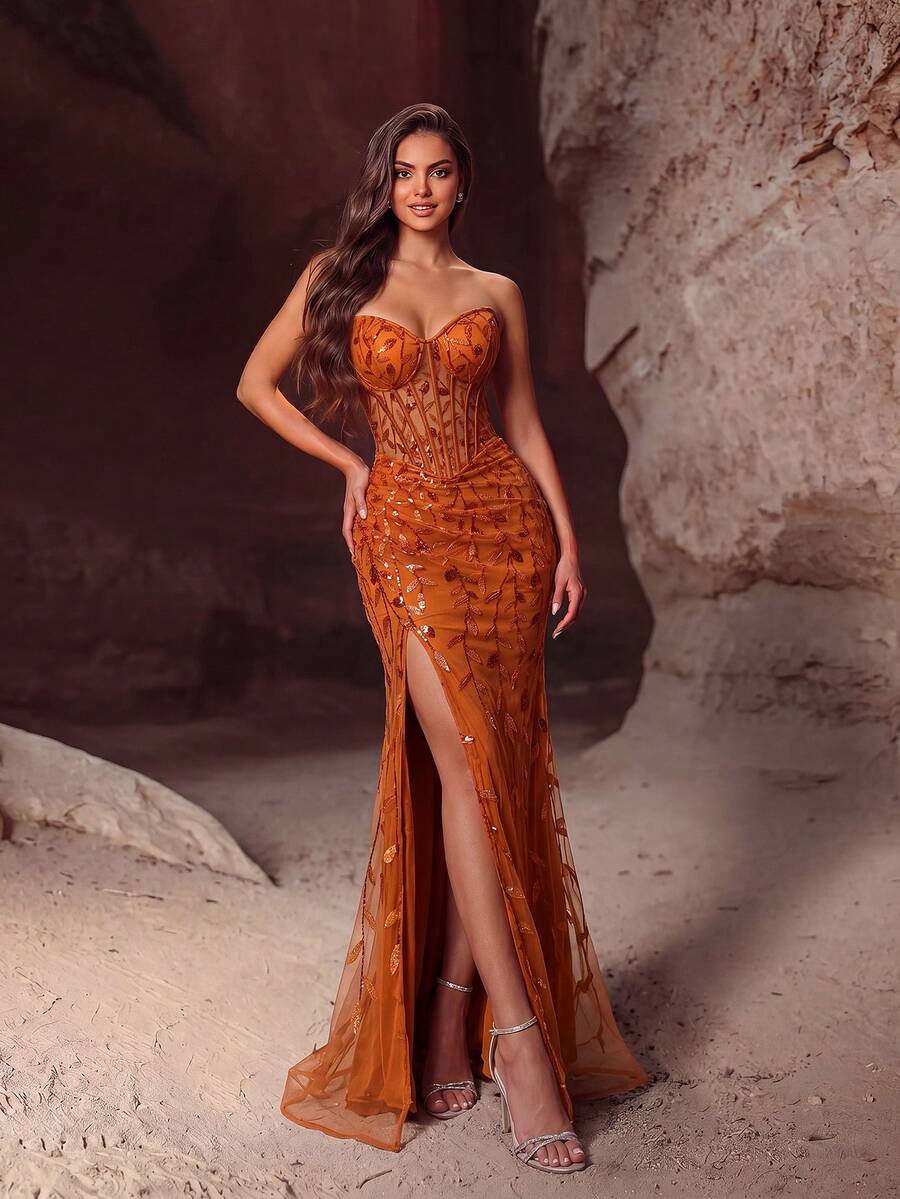 Elegantna haljina  sa V-izrezom