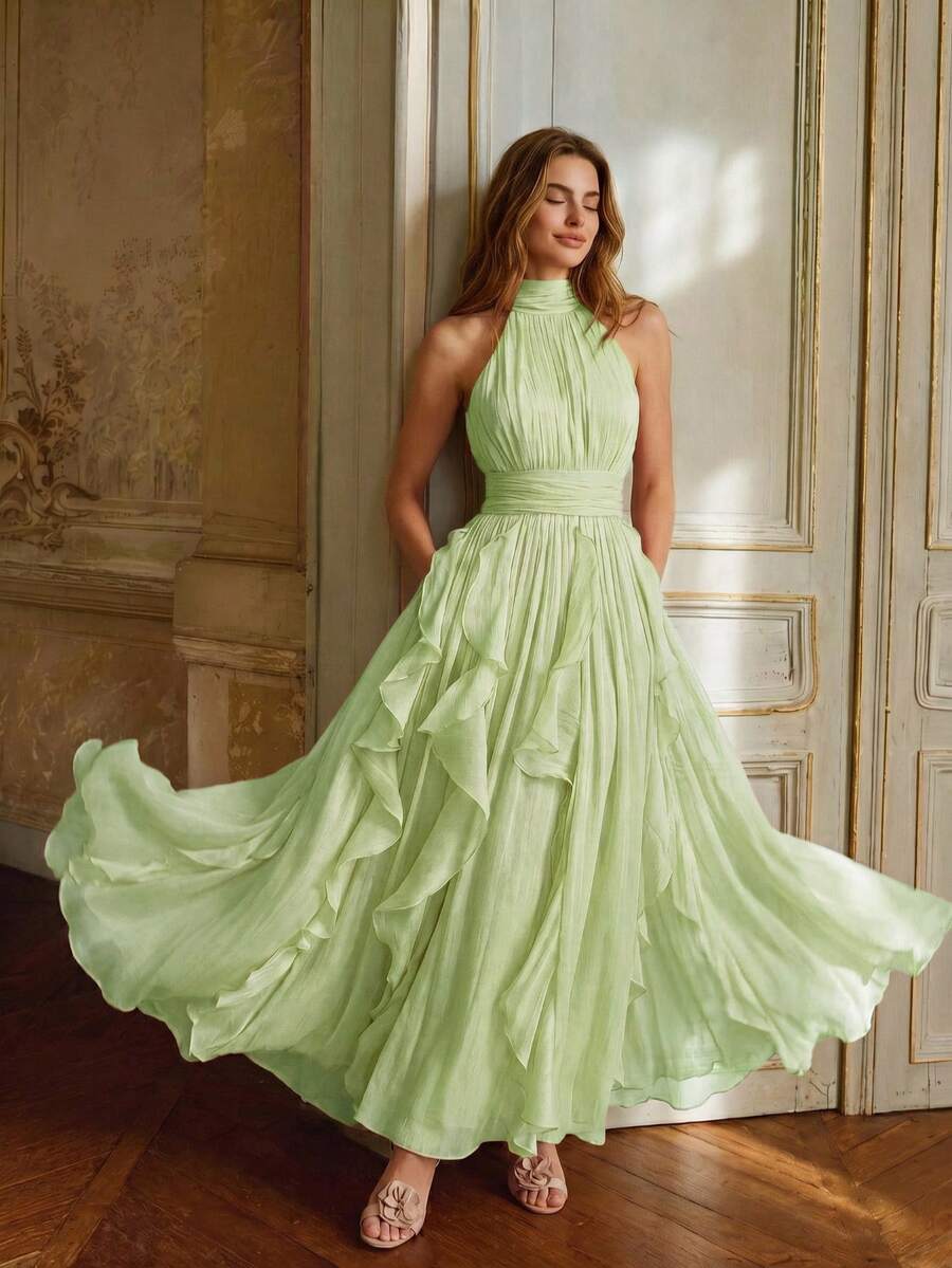 Ženska elegantna haljina bez rukava