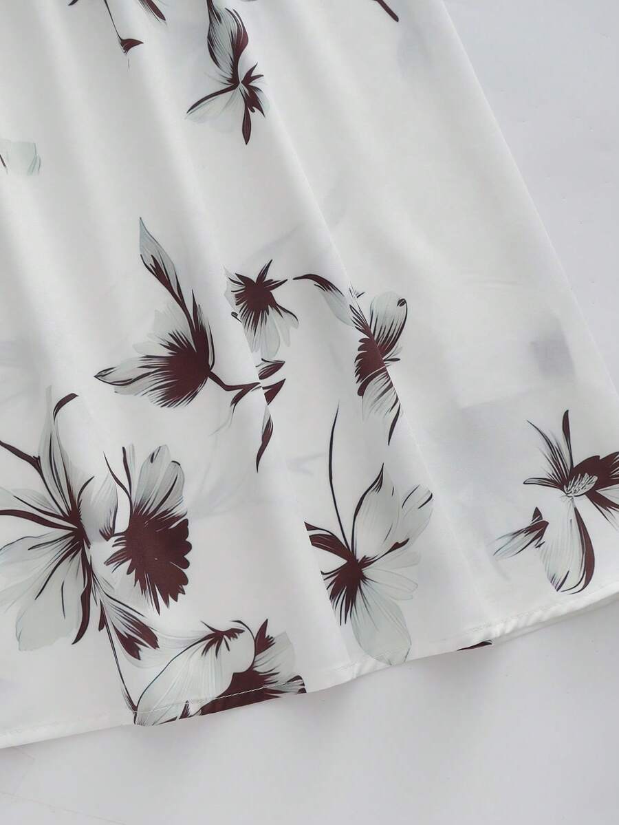 Ženska Elegantna Haljina sa V-Izrezom, Letnja A-Linija
