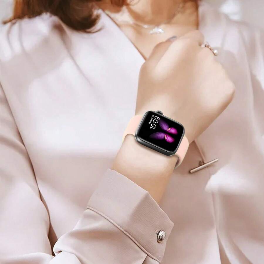 Unisex modni ležerni kaiš za sat od silikona , kompatibilan sa Apple Watch 38mm 40mm 41mm 45mm 46mm 44mm 49mm