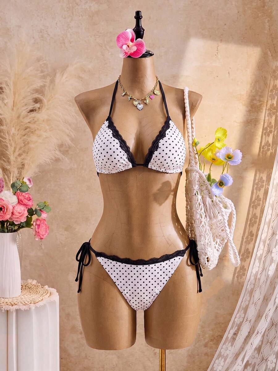 Ženski letnji kupaći kostim plus size, beli na tufne