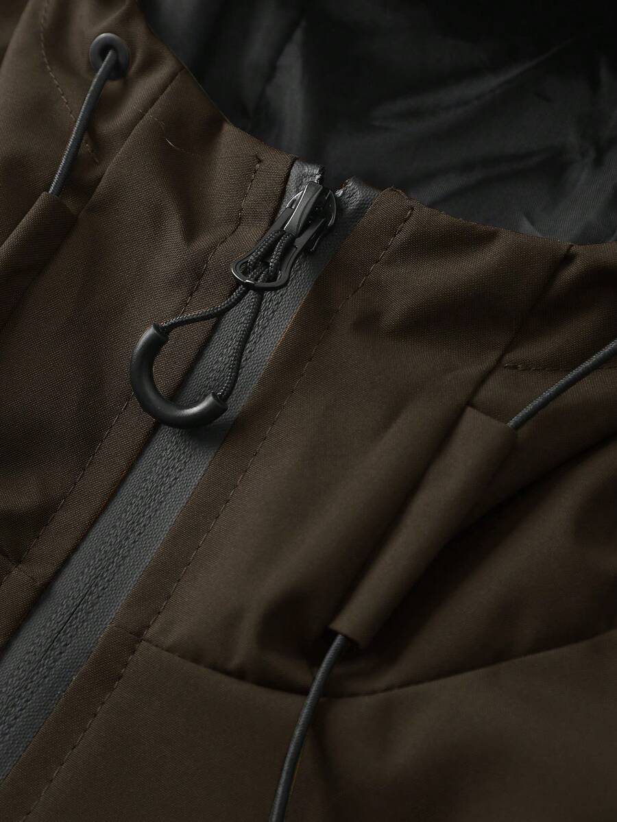 Muška softshell vetrovka sa kapuljačom i pertlama