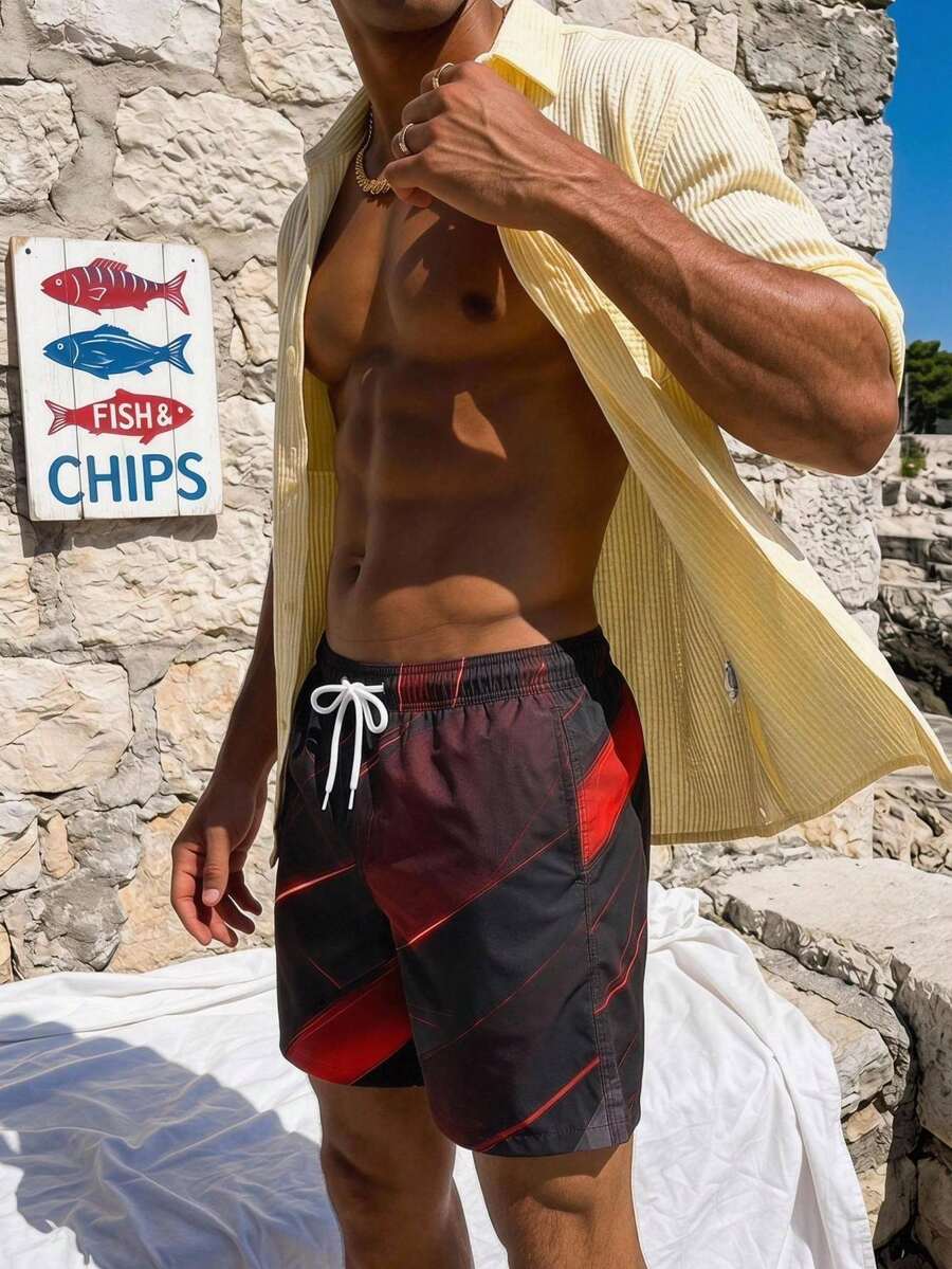 Naviga Muški šorts za plažu za plivanje sa printom morske zvezde