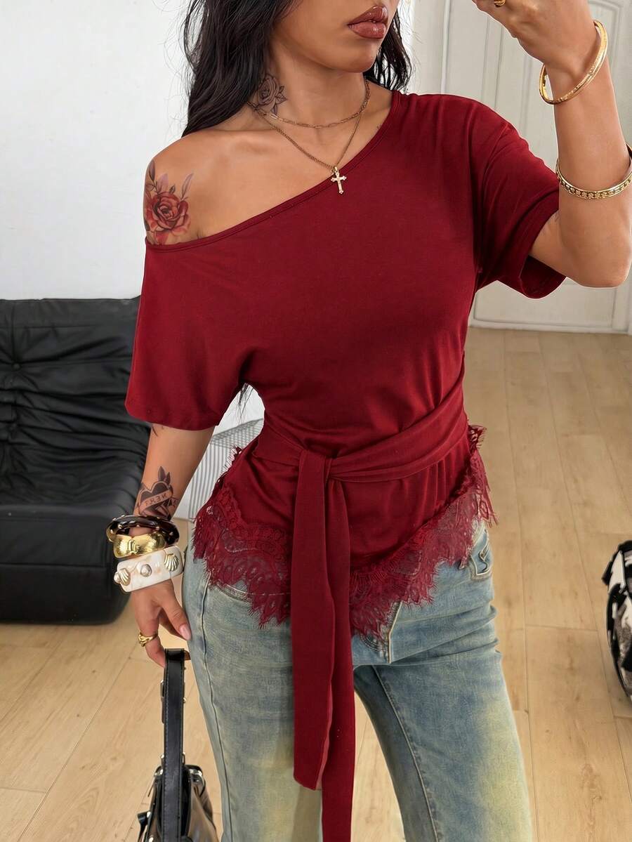 Slim Fit Asimetrična Bluza
