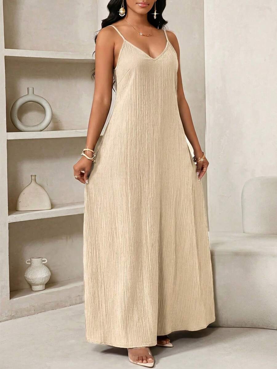 Lady Haljina sa tankim kaiš-bretelama i printom sa šljokicama, plus size