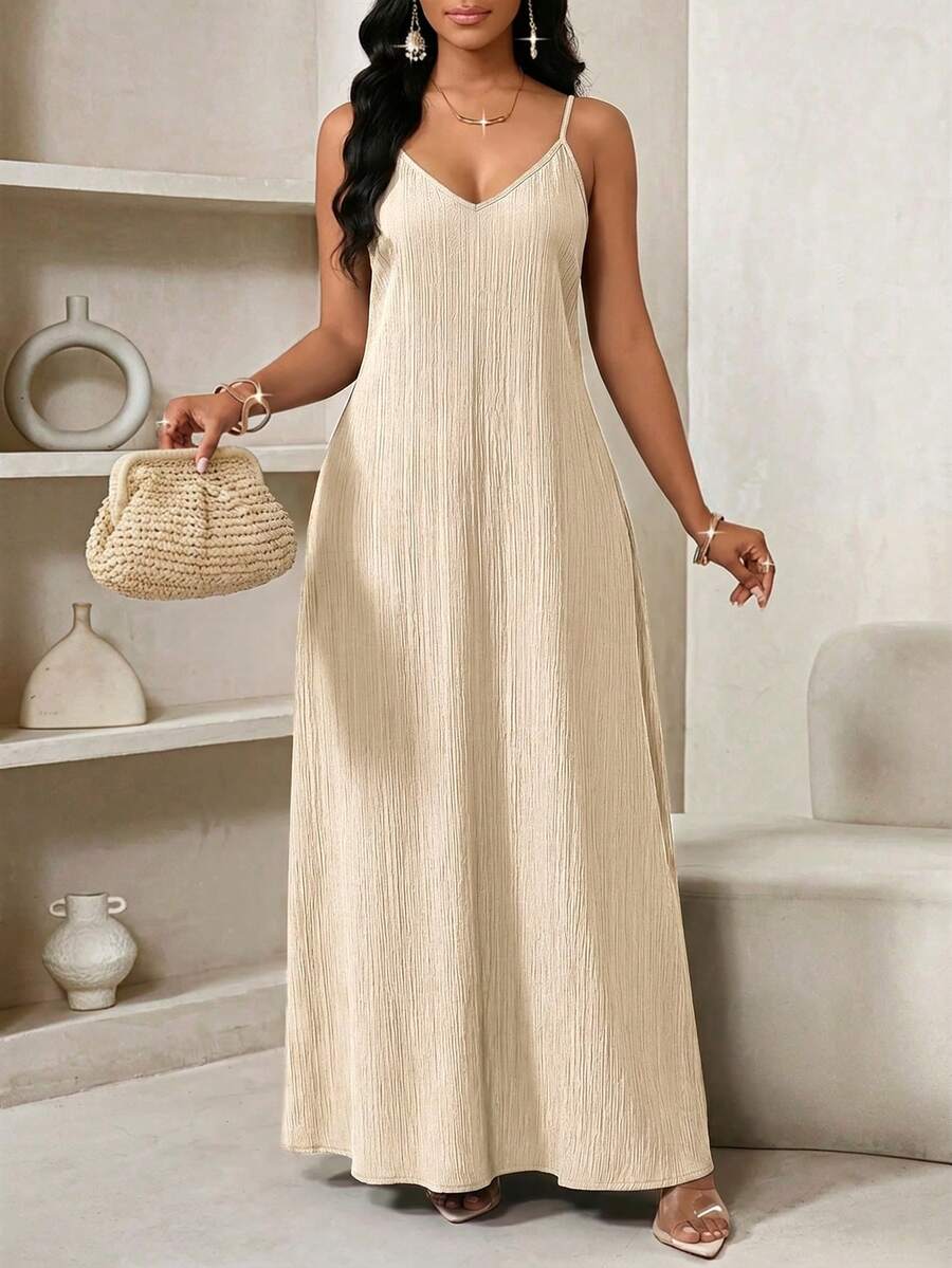 Lady Haljina sa tankim kaiš-bretelama i printom sa šljokicama, plus size