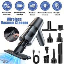 SUITU 7.4V 2000mAh Rechargeable Wireless Car Vacuum Cleaner, With Brushless Motor, 11000Pa Strong Suction, 4-In-1 Portable Handheld Vacuum Cleaner And Blower, With LED Display