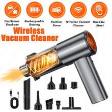 SUITU 7.4V 2000mAh Rechargeable Wireless Car Vacuum Cleaner, With Brushless Motor, 11000Pa Strong Suction, 4-In-1 Portable Handheld Vacuum Cleaner And Blower, With LED Display