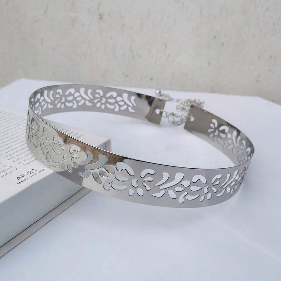 Ženski zlatni glatki metalni kaiš za struk 2 cm