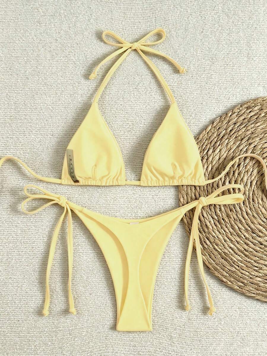 Ženski Bikini Set sa Halter Krojem i Dekoracijom od Kristala