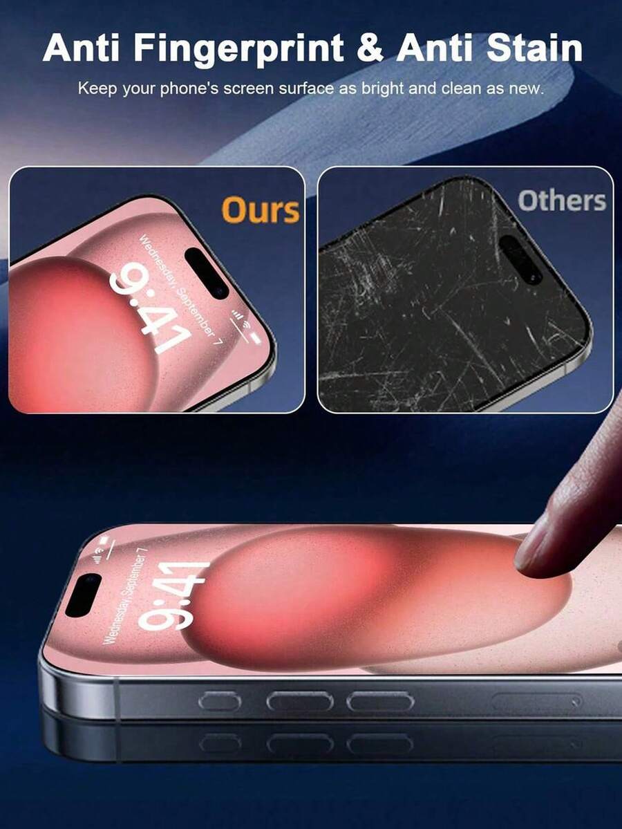 Pakovanje od 3 ultra izdržljiva HD kaljena stakla za zaštitu celog ekrana, kompatibilna sa iPhone 18 Pro/18 Pro Max/17/17Pro/17Air/17Pro Max, 16/16Pro/16Plus/16Pro Max, 15/15Plus/15Pro/15Pro Max, 14/14Plus/14Pro/14Pro Max/13/13Pro/13Pro Max/12/11/11Pro/11