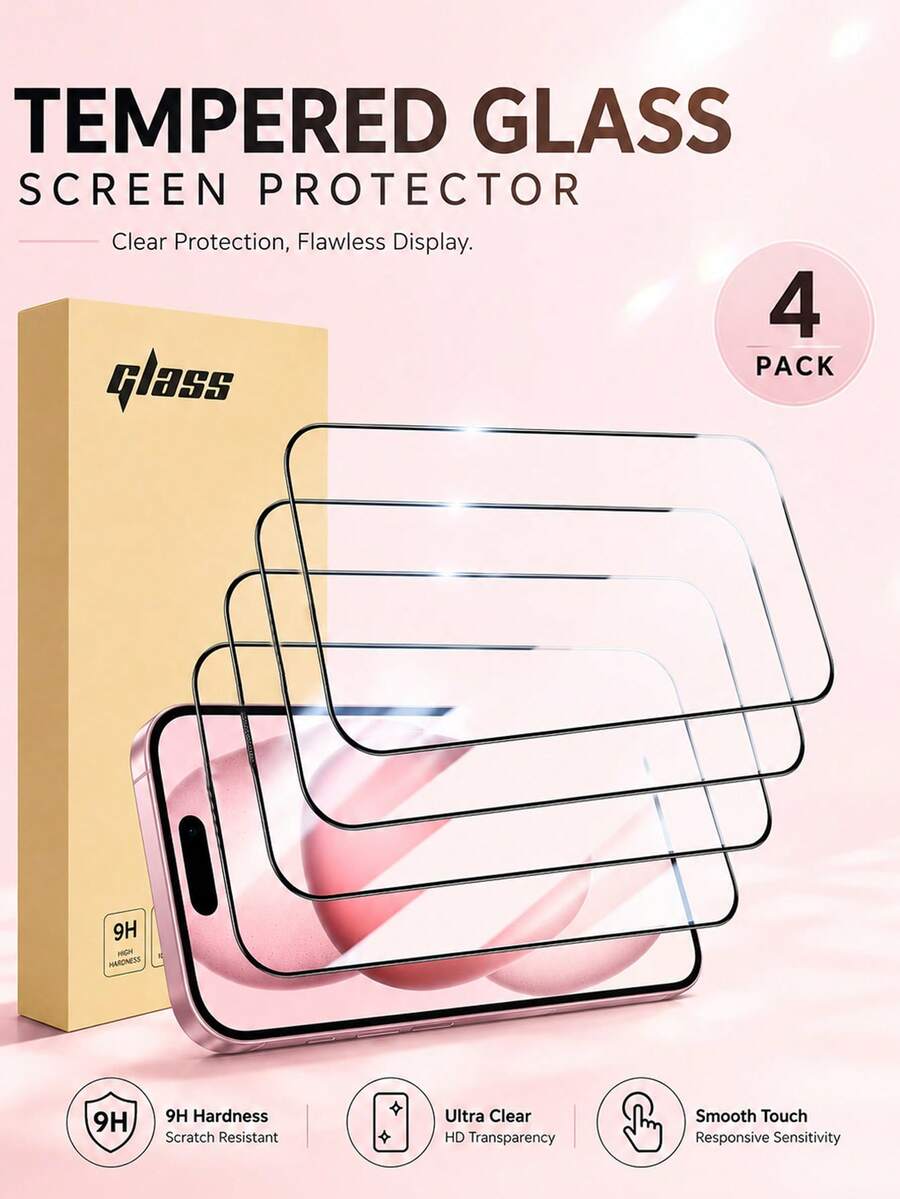Pakovanje od 3 ultra izdržljiva HD kaljena stakla za zaštitu celog ekrana, kompatibilna sa iPhone 18 Pro/18 Pro Max/17/17Pro/17Air/17Pro Max, 16/16Pro/16Plus/16Pro Max, 15/15Plus/15Pro/15Pro Max, 14/14Plus/14Pro/14Pro Max/13/13Pro/13Pro Max/12/11/11Pro/11