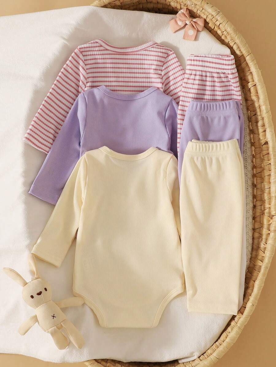 Set za novorođenče sa bodijem dugih rukava sa mašnom i pantalonama