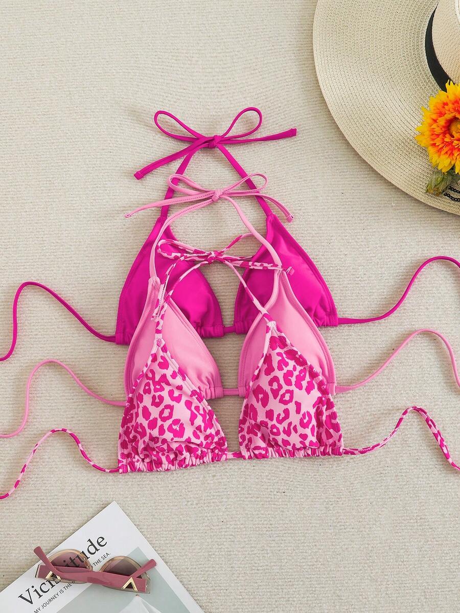 Ženski bikini set od 3 dela plus size,višebojni