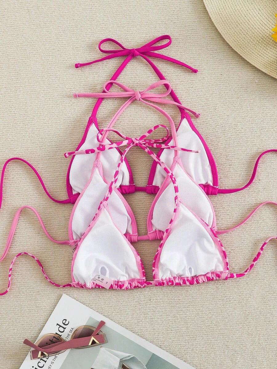 Ženski bikini set od 3 dela plus size,višebojni
