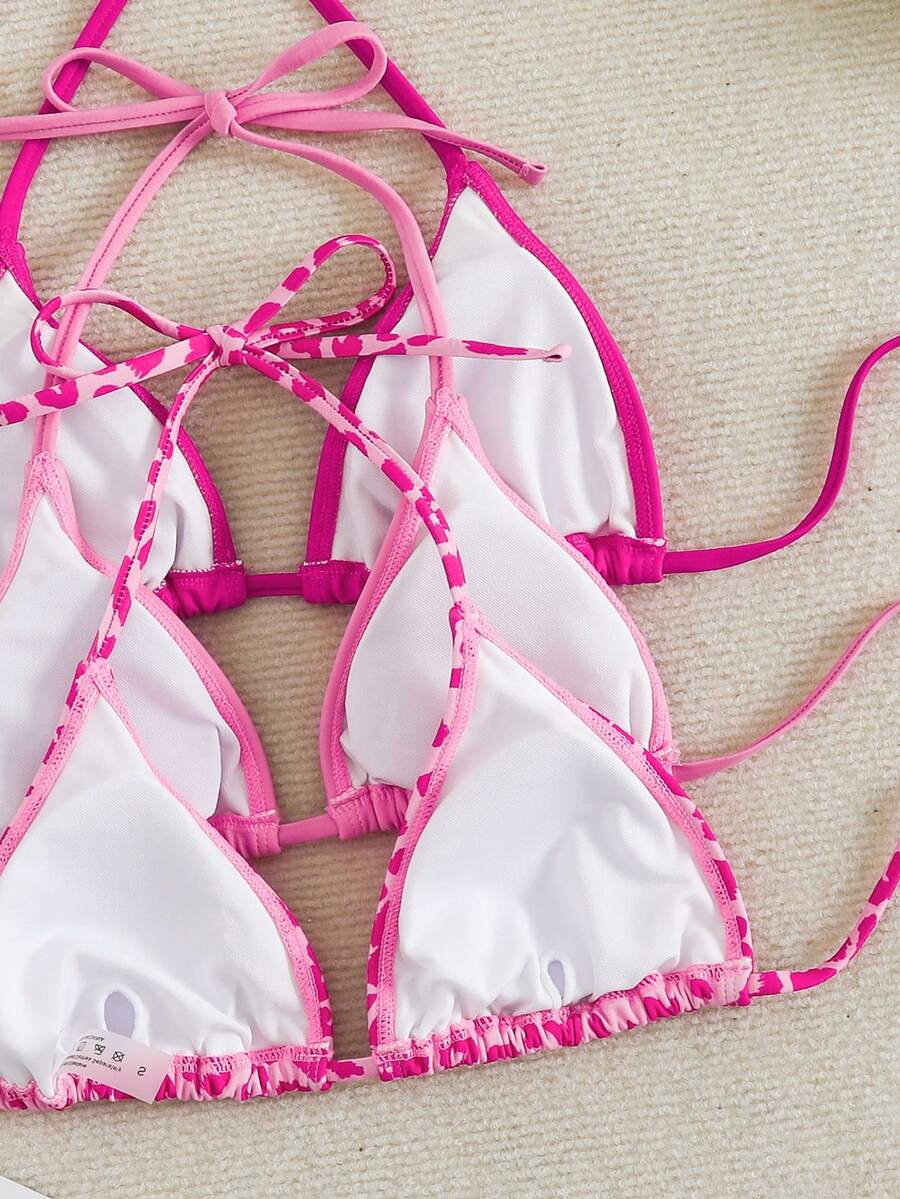 Ženski bikini set od 3 dela plus size,višebojni