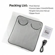 Hailicare Electric Foot Warmer Pad, Soft Plush Surface, Home Foot Warmer Pad, 4 Temperature Settings, 4 Timer Functions, Fast Heating, Suitable For Bed, Office, Under Desk And More