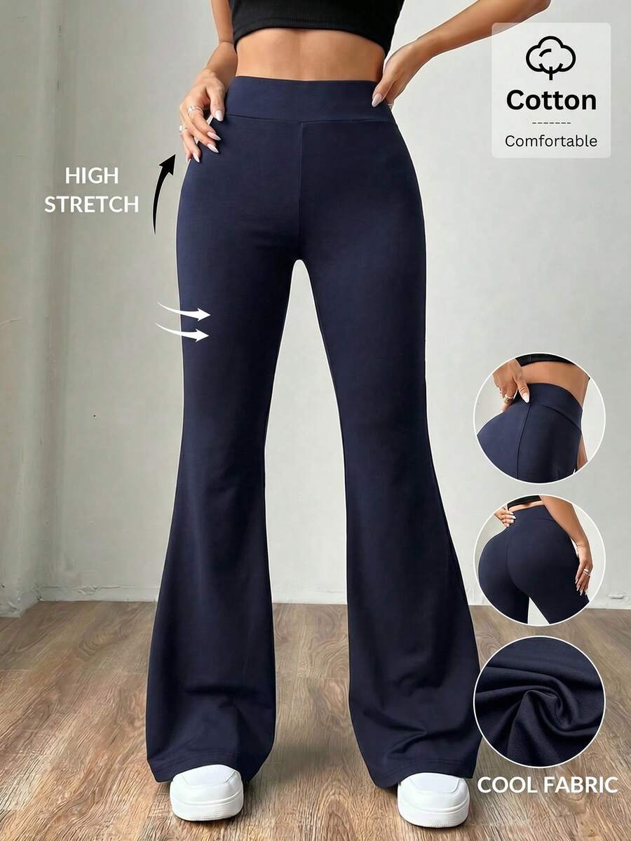 Ženske uske pantalone sa raširenim nogavicama