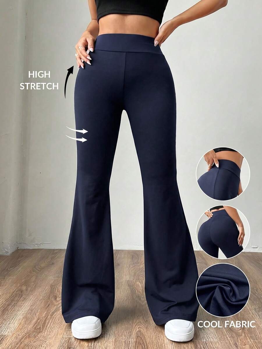 Ženske uske pantalone sa raširenim nogavicama