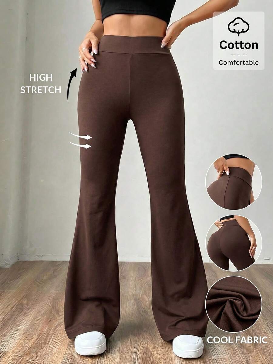 Ženske uske pantalone sa raširenim nogavicama