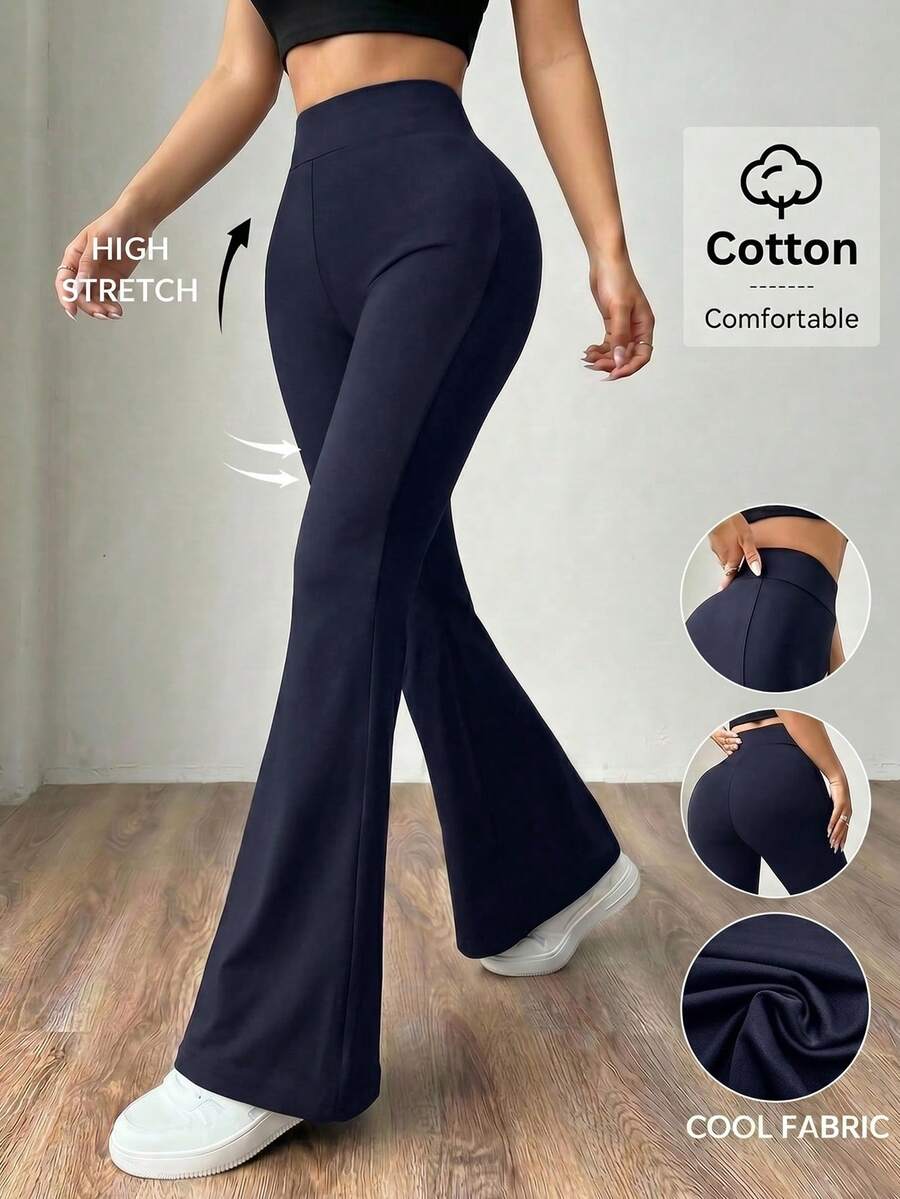 Ženske uske pantalone sa raširenim nogavicama