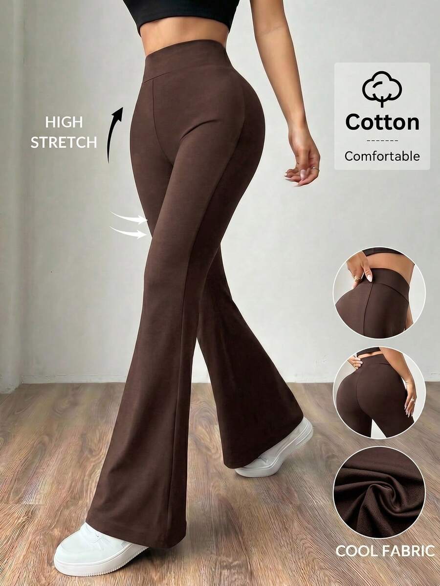 Ženske uske pantalone sa raširenim nogavicama