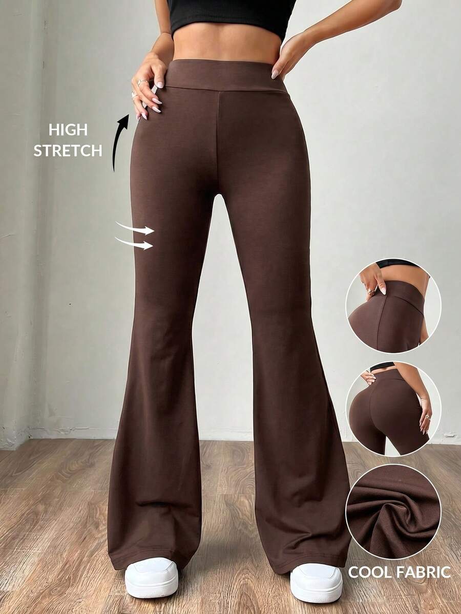 Ženske uske pantalone sa raširenim nogavicama
