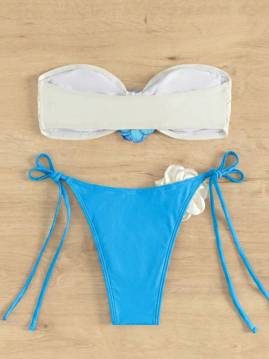 Colorblock Bikini Set
