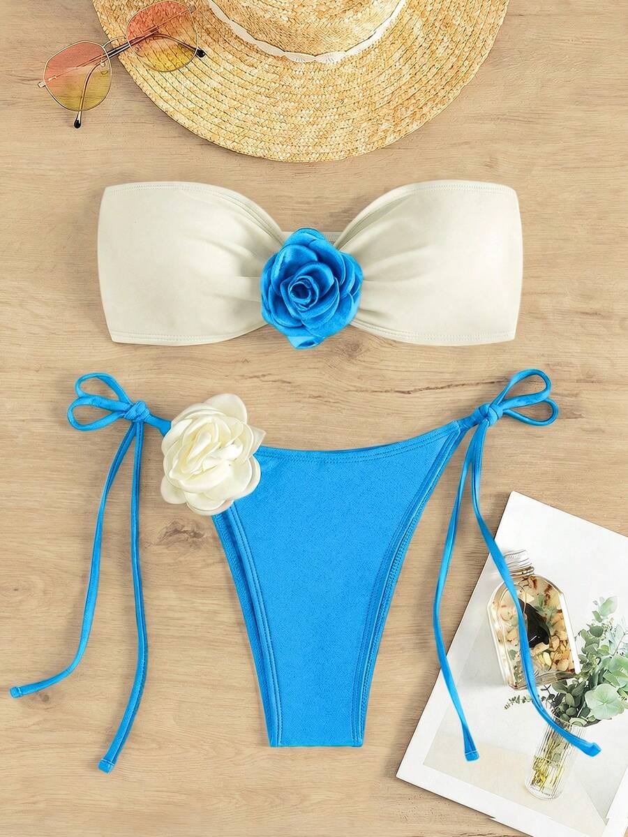 Colorblock Bikini Set