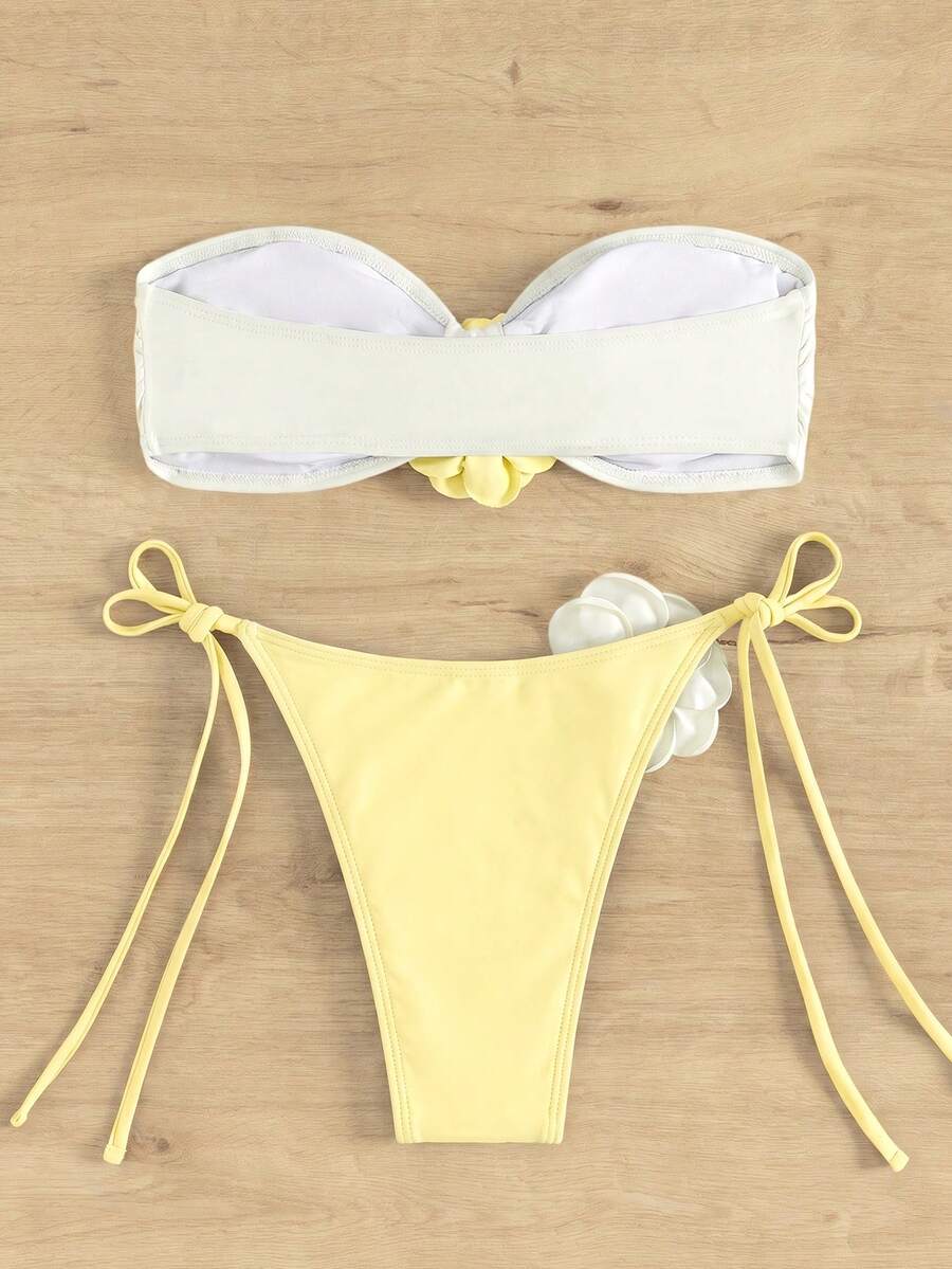 Colorblock Bikini Set