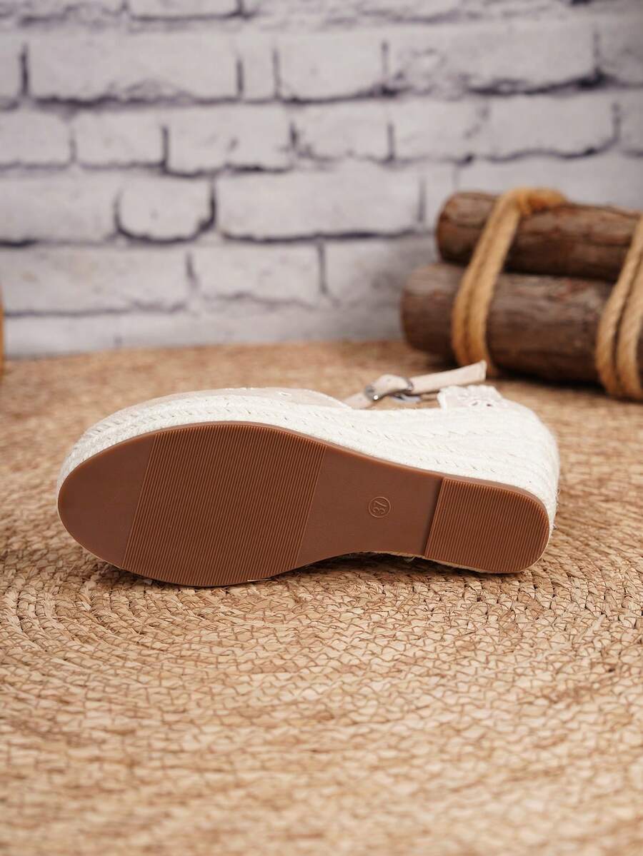 Ženske espadrile od veštačke kože sa potpeticom
