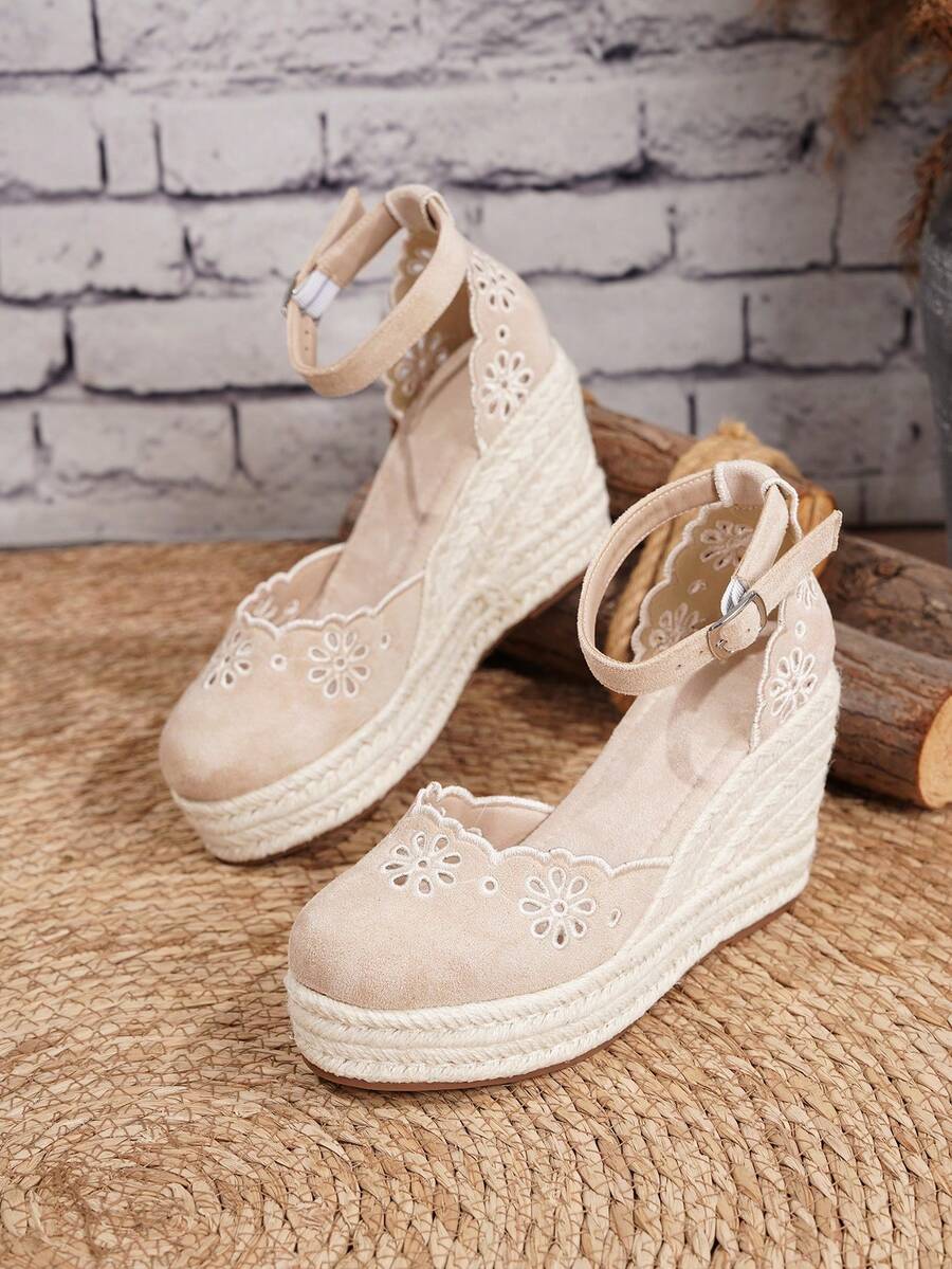Ženske espadrile od veštačke kože sa potpeticom