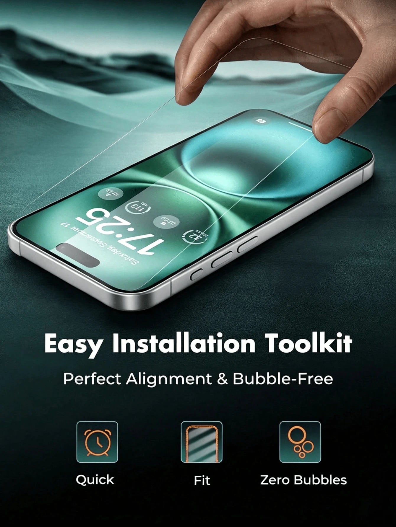 3 komada kaljene folije za pun ekran visoke rezolucije, kompatibilno sa Samsung A15 A54 5G A31 A22 4G S24, kompatibilno sa iPhone 17 17Pro 17ProMax 16 16Pro 16ProMax
