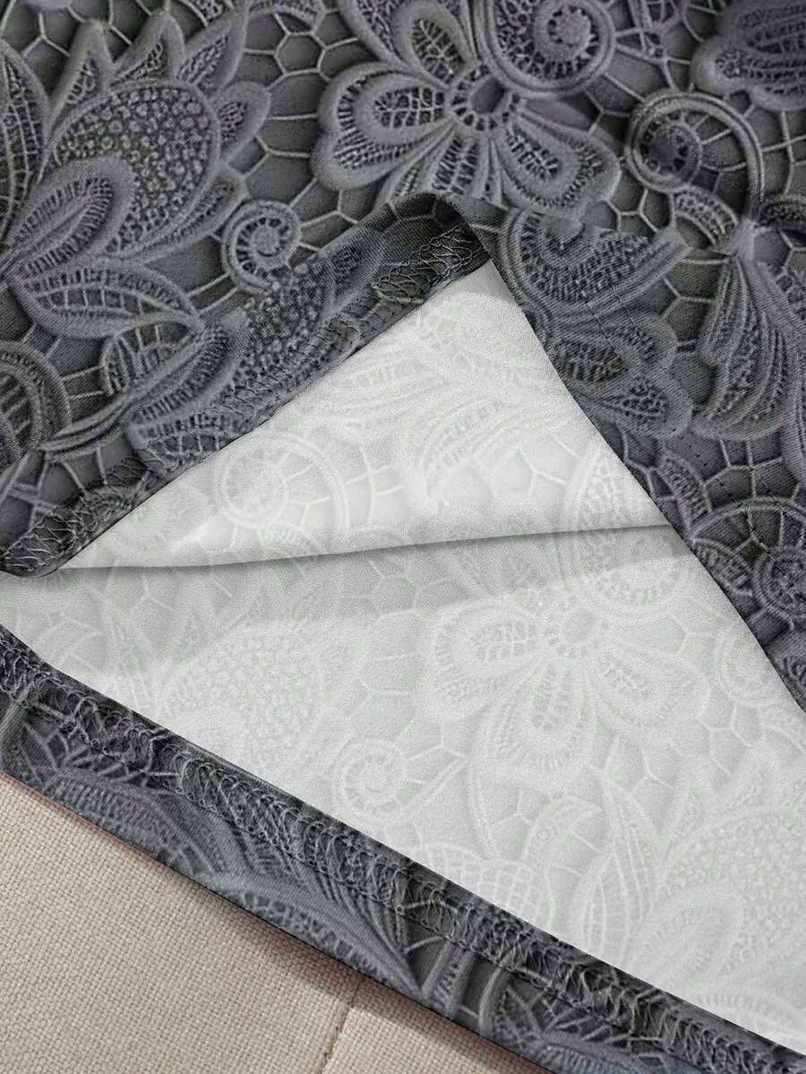 Ženska majica sa čipkastim printom – Udoban Casual Stil